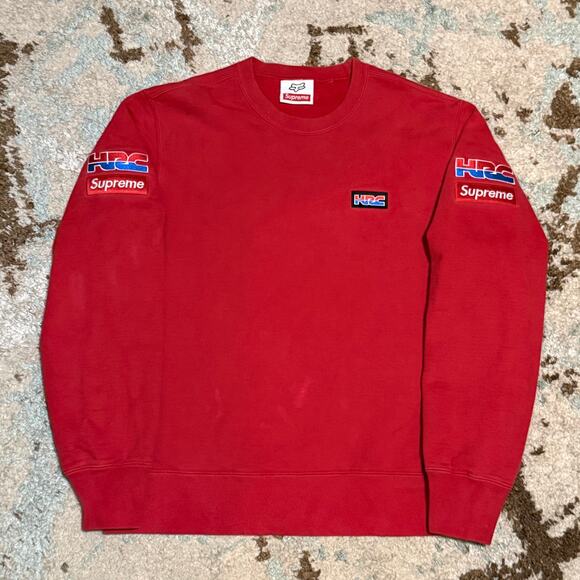 Supreme x Fox Racing Honda HRC Sweatshirt Size Medium - Picture 2 of 10